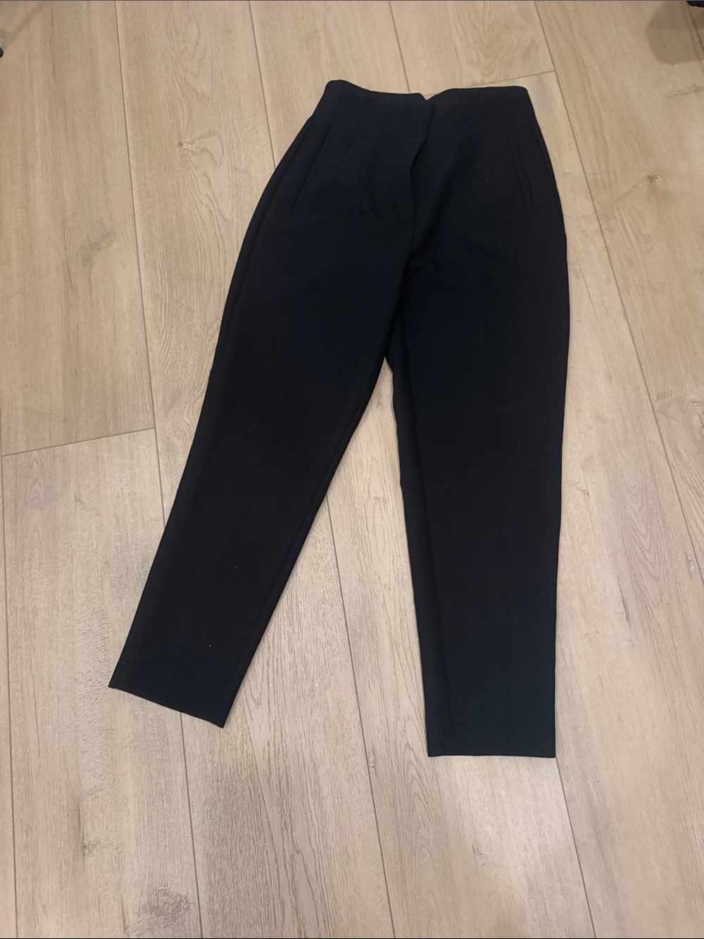 Zara Black Women's Tailored High-Waist Tapered Pants